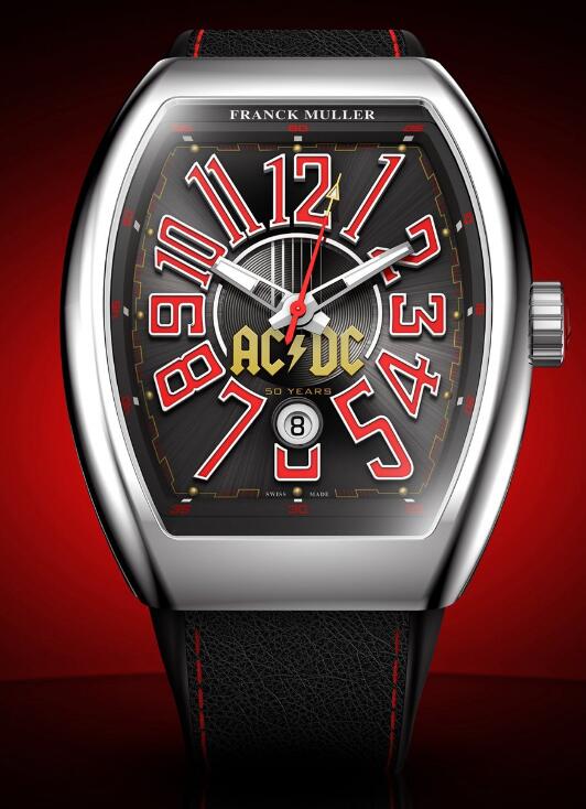 Best Franck Muller Vanguard AC/DC 50th Anniversary Limited Edition Steel Replica Watch
